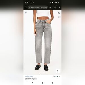 Pull & Bear Faded Black Mom Jeans